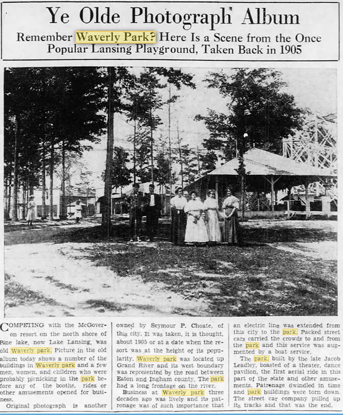 Waverly Park - Dec 10 1939 Article